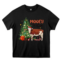 Black mooey christmas Heavy Core Tee - MaliasSmallBusiness