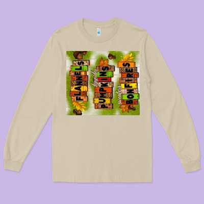Flannels Hayrides Pumpkins Bonfires Fall Long Sleeve Tee Designed By Tumblerdesignbyshophia