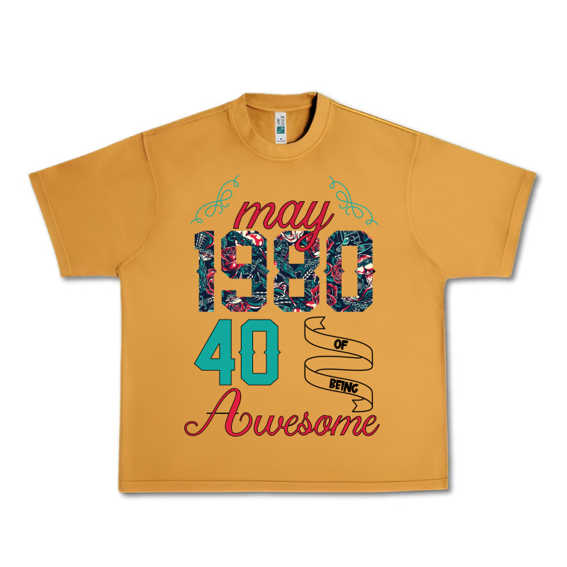 Made In May 1980 40 Years Of Being Awesome Urban Heavy Tee by Bettercallsaul | Teevron