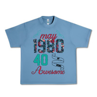 Pebble Blue Made In May 1980 40 Years Of Being Awesome Urban Heavy Tee - Bettercallsaul