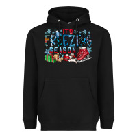 Black It's Freezing Season Heavyweight Hoodie - CowhideDigitalArt