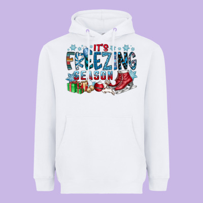 It's Freezing Season Heavyweight Hoodie Designed By Cowhidedigitalart