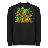Black Lucky Mom  St. Patrick's Day Heavyweight Sweatshirt - CowGirlArtShop