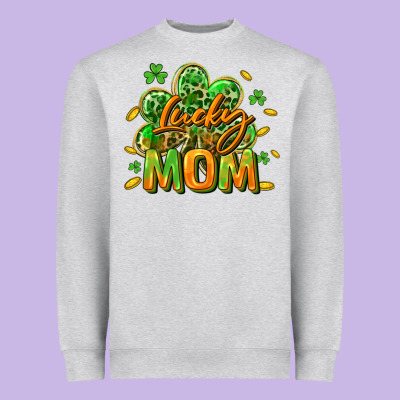 Lucky Mom  St. Patrick's Day Heavyweight Sweatshirt Designed By Cowgirlartshop