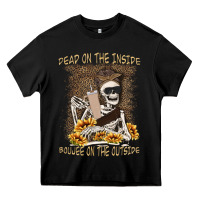 Black dead inside boujee outside Heavy Core Tee - MaliasSmallBusiness