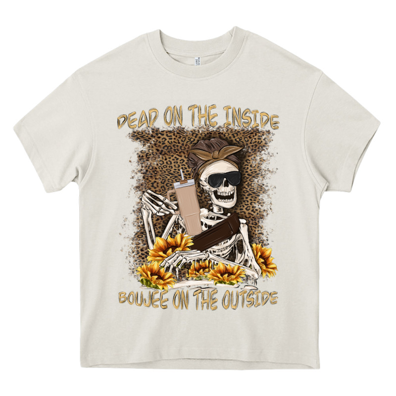 Dead Inside Boujee Outside Heavy Core Tee by MaliasSmallBusiness | Teevron