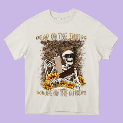 Dead Inside Boujee Outside Heavy Core Tee Designed By Maliassmallbusiness