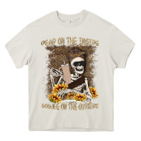 Cream dead inside boujee outside Heavy Core Tee - MaliasSmallBusiness