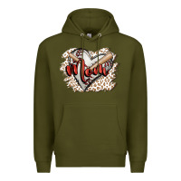 Army Green baseball mom Premium Hoodie - FaDigitalArtStudio