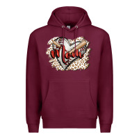 Burgundy baseball mom Premium Hoodie - FaDigitalArtStudio