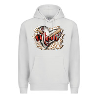 Dove Grey baseball mom Premium Hoodie - FaDigitalArtStudio