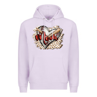Lilac baseball mom Premium Hoodie - FaDigitalArtStudio