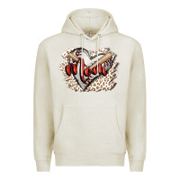 Oatmeal Heather baseball mom Premium Hoodie - FaDigitalArtStudio