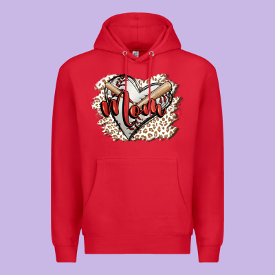Baseball Mom Premium Hoodie Designed By Fadigitalartstudio