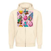 Sandshell Easter Gnomies Seamless Pattern Zipper Hoodie - BundleAndBundleShop
