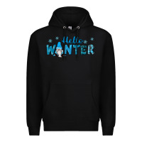 Black hello winter gnomes Premium Hoodie - RanaPortraitStore