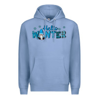 Colony Blue hello winter gnomes Premium Hoodie - RanaPortraitStore
