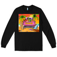 Black summer truck Long Sleeve Tee - TumblerDesignByShophia