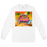 White summer truck Long Sleeve Tee - TumblerDesignByShophia