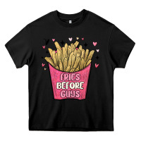 Black fries before guys Heavy Core Tee - MaliasSmallBusiness