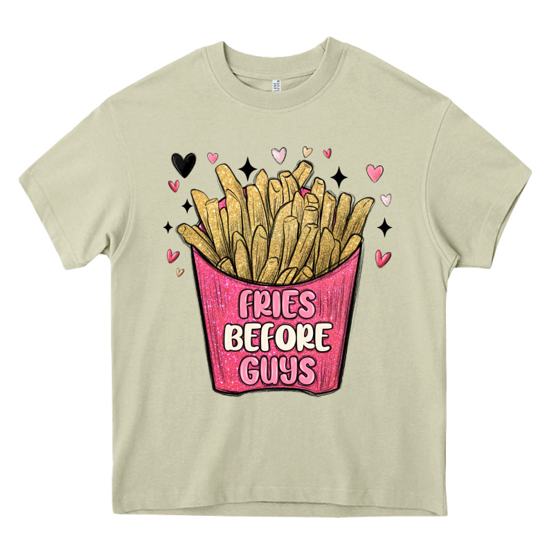 Fries Before Guys Heavy Core Tee by MaliasSmallBusiness | Teevron