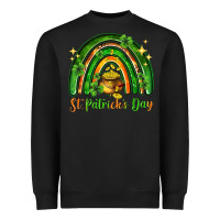 Black St. Patrick's Day rainbow Heavyweight Sweatshirt - HowdyJamesFarm
