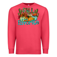 Cardinal fall pumpkin art Premium Sweatshirt - CowhideDigitalArt