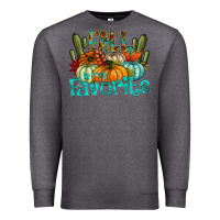 Charcoal Heather fall pumpkin art Premium Sweatshirt - CowhideDigitalArt