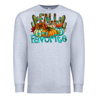 Heather Grey fall pumpkin art Premium Sweatshirt - CowhideDigitalArt