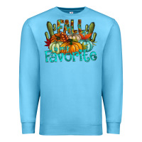 Ocean Blue fall pumpkin art Premium Sweatshirt - CowhideDigitalArt