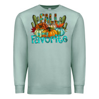 Seafoam fall pumpkin art Premium Sweatshirt - CowhideDigitalArt