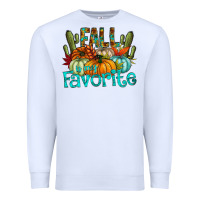 White fall pumpkin art Premium Sweatshirt - CowhideDigitalArt