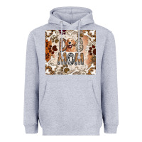 Heather Grey Dog Mom Heavyweight Hoodie - CowhideDigitalArt