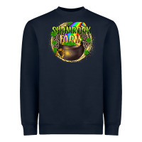 Navy shamrock farm Heavyweight Sweatshirt - CowGirlArtShop