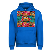 Cobalt school bus leopard cowhide Urban Hoodie - Artiststas