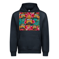 Navy school bus leopard cowhide Urban Hoodie - Artiststas