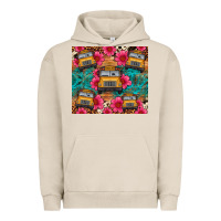 Pigment French Oak school bus leopard cowhide Urban Hoodie - Artiststas
