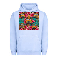 Pigment Grape Ice school bus leopard cowhide Urban Hoodie - Artiststas