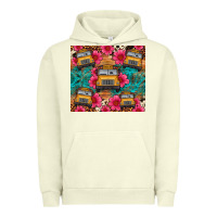 Pigment Pistachio school bus leopard cowhide Urban Hoodie - Artiststas