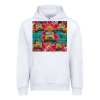 White school bus leopard cowhide Urban Hoodie - Artiststas