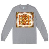 Heather Grey fall with lightning bolt Long Sleeve Tee - TumblerDesignByShophia