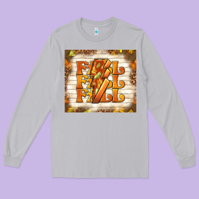 Fall With Lightning Bolt Long Sleeve Tee Designed By Tumblerdesignbyshophia