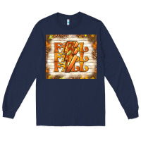 Navy fall with lightning bolt Long Sleeve Tee - TumblerDesignByShophia