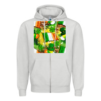 Dove Grey Ireland flag with St. Patrick's Day  digital paper Zipper Hoodie - BundleAndBundleShop
