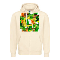 Sandshell Ireland flag with St. Patrick's Day  digital paper Zipper Hoodie - BundleAndBundleShop
