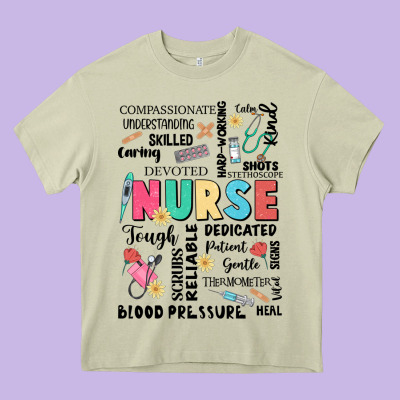 Nurse Word Heavy Core Tee Designed By Jahusdesignshop