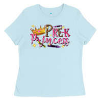 Baby Blue pre k princess Ladies Tee - NancyCooperArtShop