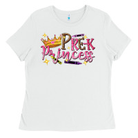 White pre k princess Ladies Tee - NancyCooperArtShop