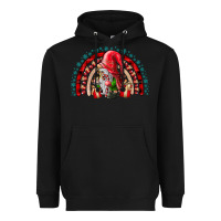 Black Christmas Gnome Heavyweight Hoodie - CowhideDigitalArt