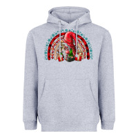 Heather Grey Christmas Gnome Heavyweight Hoodie - CowhideDigitalArt